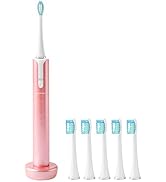 Soniclean Lux Sonic Toothbrush for Adults with 6 Toothbrush Heads, Rechargeable Toothbrush, Autom...