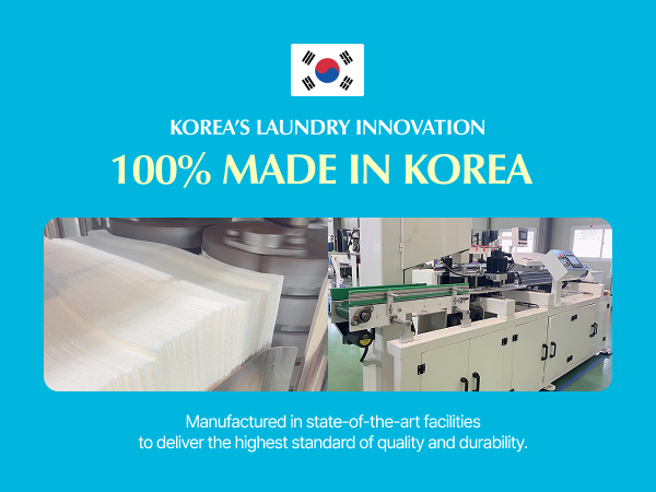 Easy laundry color catcher sheets made in Korea