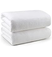 Orighty Bath Towels Pack of 2(27’’ x 54’’) - Soft Feel White Bath Towel, Highly Absorbent Bathroo...