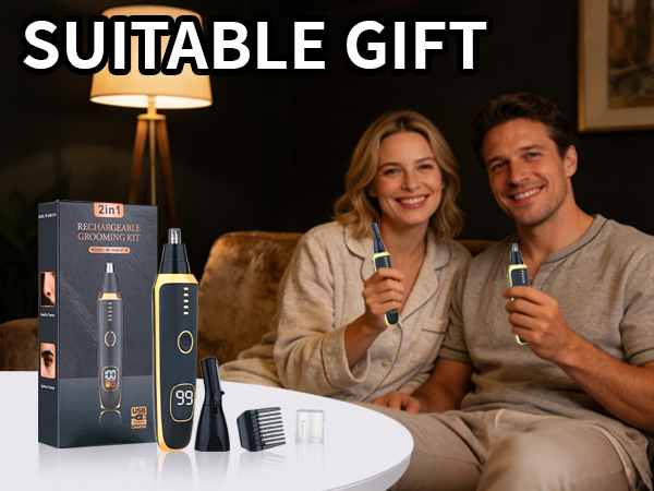 Nose &amp; Eyebrow Hair Trimmer for Women Men,Painless Rechargeable Ear &amp; Nose Hair Trimmer Clipper