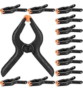 OrdLive 30-Pack Heavy Duty Nylon Spring Clamp, 3-Inch Plastic Muslin Clamp and Photo Booth Backdr...
