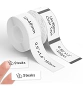 Thermal Labels DETONGER 2 Rolls 1/2 Width Compatible Tape Refills Label Stickers Film Coatedfor L...