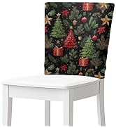 Doojoayie Chrsitmas Tree Cover for Chairs Dining Room Decorations Holiday Home Chair Slipcover Re...