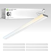 ASD 6 Pack 48 Inch LED Under Cabinet Lighting Hardwired, On/Off &amp; Color Temp Switch, 24W 2087LM, ...