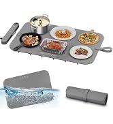 Newise Upgrade Graphene Food Warming Mat for Countertop- Full Surface Heating, Waterproof Electri...