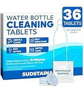 Sudstainables Water Bottle Cleaning Tablets – 36-Pack | Chlorine-Free &amp; Odor-Control Formula | Wa...