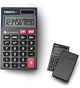 TRULY Pocket Calculator, 10-Digit Solar Calculator with Dual Power, Big Buttons, Auto Power Off, ...