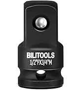 BILITOOLS 1/2 Inch Drive Impact Socket Adapter, 1/2" Female x 3/4" Male Impact Adapter Increaser,...