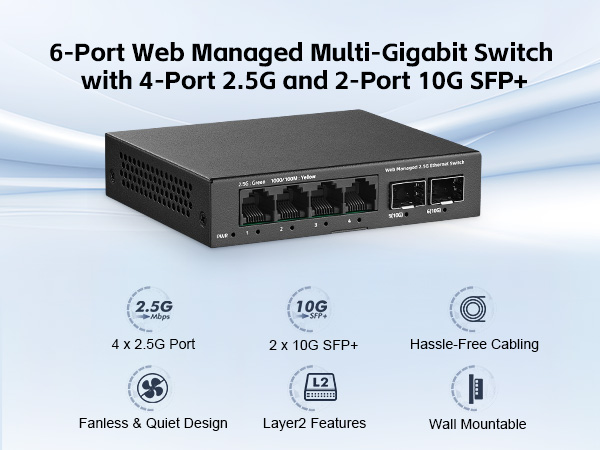 4-Port 2.5G Web Managed Ethernet Switch