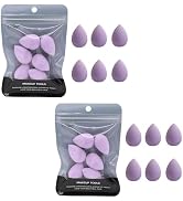 12Pcs Purple Mini Makeup Sponge Small Beauty Sponge Blender Set for Foundation, Powder, Concealer...