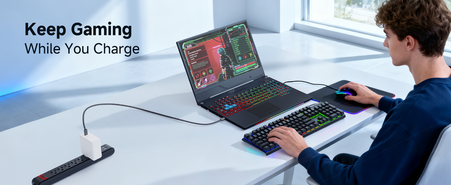 240W USB C cable fast charging supports PD 3.1 EPR for laptops, tablets, and smartphones