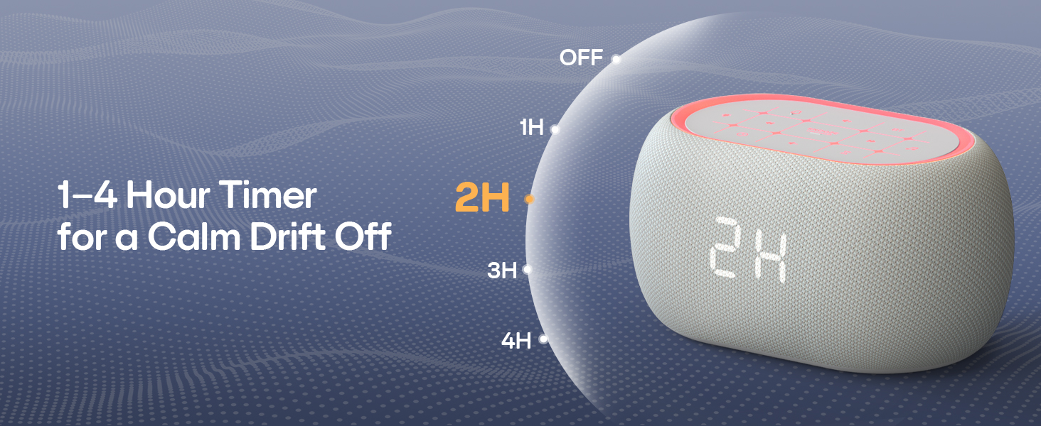 alarm clock with 1-4 hour timer