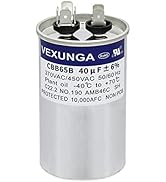 VEXUNGA 40uF 40 MFD 370VAC 440VAC 450VAC 50/60Hz CBB65 CBB65B Run Start Capacitor for AC Unit Fan...