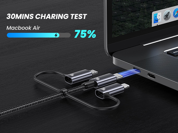 Multi Charging Cable 6 in 1 USB/ Type-C to Phone Type C/Micro/IP