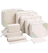 Easortm Packing Cubes 9 Set, Travel Cubes Lightweight Travel Organizer Bags for Luggage, Suitcase...