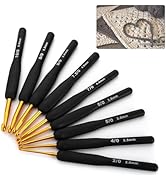 9Pcs Crochet Hook Set 2.0mm - 6.0mm Knitting &amp; Crochet Supplies with Ergonomic Handle Crochet Hoo...
