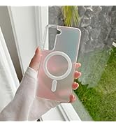 ANNGELAS for Samsung Galaxy S23 Mag-Safe Case,Slim Shockproof Protective Cover with Magnetic,Fros...