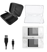 JDGPOKOO 5 in 1 Accessories Kit for Nintendo DSi, Carrying Case for NDSi, Clear Shell Case, 2 Set...