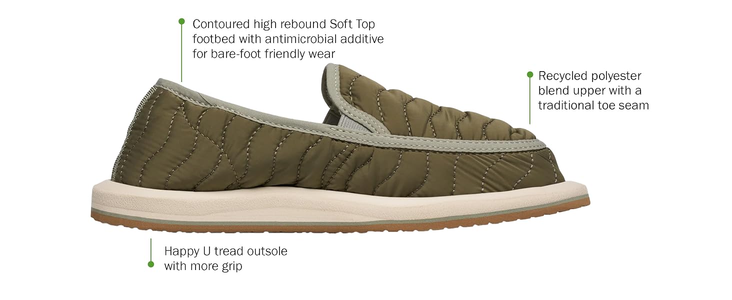 Womens slip-ons comfortable Sanuk shoes