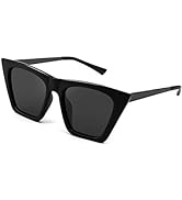 FEISEDY Vintage Polarized Square Cat Eye Sunglasses Women Trendy Fashion Cateye Polarized Sunglas...