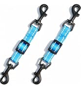 IVIA PET 2 Pcs Dog Collar Safety Clips with Double Ended Clasps | Adjustable Collar Backup Clip f...