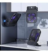 WISFISSH Magnetic Ultra-Thin Wall Fan,Portable USB-C 1200mAh Rechargeable Desktop Fan with Strong...