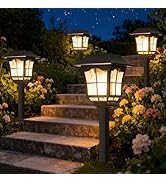 YULINKCO Solar Pathway Lights, 8 Pack Outdoor Waterproof Light, Solar Powered Garden Landscape Li...