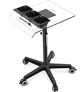 TASALON Ultimate Remarkable Color Station Salon Tray on Wheels,Tray Cart with 3 Bowls, Adjustable...