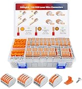 Nilight 115PCS Lever Wire Connectors Nuts Kit 28-12AWG Terminal Electrical Connectors 2 3 4 5 Con...