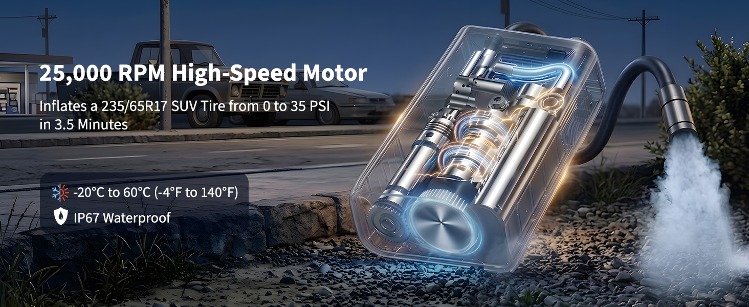 portable tire inflator