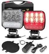 Partsam Wireless LED Trailer Light Kit Magnetic Towing Tail Light Portable Universal Stop Turn Re...