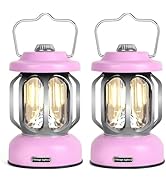SEAMAGIC Rechargeable LED Camping Lanterns, 2000mAh Vintage Camping Lights Battery Operated Recha...