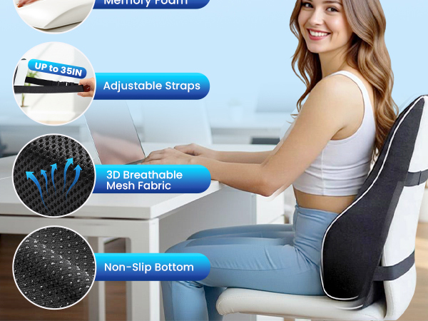 Lumbar Pillow with High Backrest