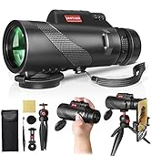 80x100 Monocular Telescope for Smartphone - High Powered High Definition Monoculars for Adults wi...