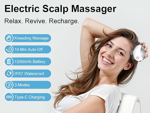 Electric Scalp Massager Silver