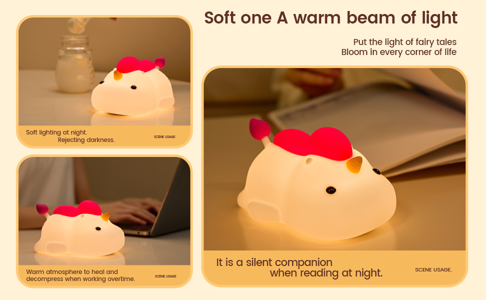 unicorn night light for kids