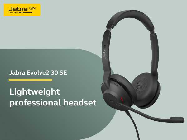 Jabra Evolve2 30 SE, Professional corded headset USB headset, Call control headset,, On-ear headband