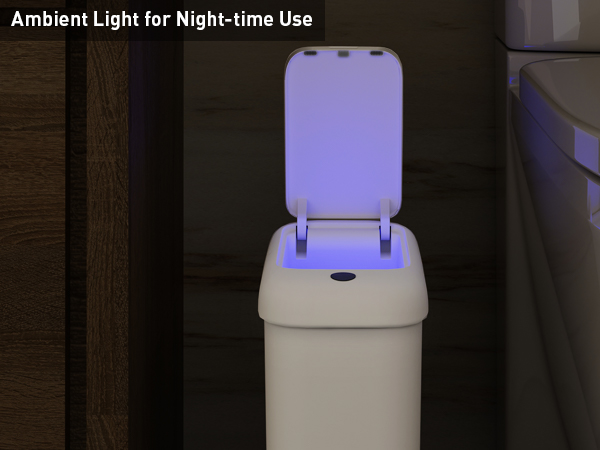 bathroom garbage can with a lid