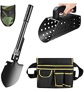 Dmyond Metal Detector Accessories - Includes Sand Scoop for Metal Detecting, Collapsible Shovel a...