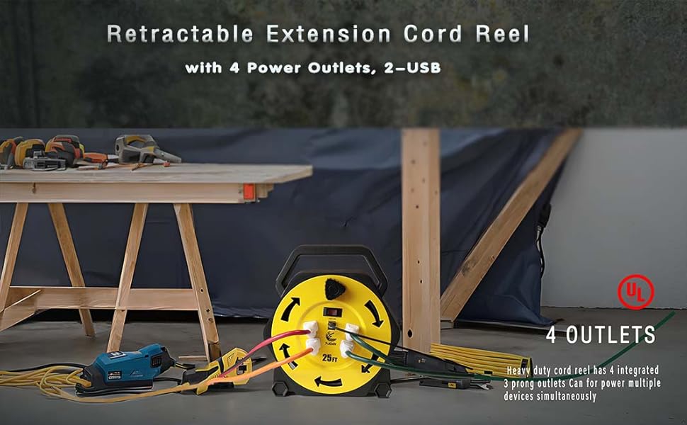 4 Built-in Grounded Outlets