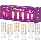 POIUYTO G9 LED Bulbs Dimmable, 40W Equivalent 120V, 2700K Warm White, 400 Lumens, G9 Light Bulbs ...