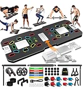 LALAHIGH Portable Home Gym System for Men and Women: Push Up Board, Different Fitness Accessories...