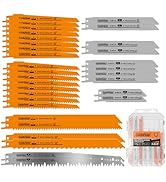 Luckyway Reciprocating Saw Blades Set, Sawzall Blades Set, Metal/Woodcutting Saw Blades, Pruner S...