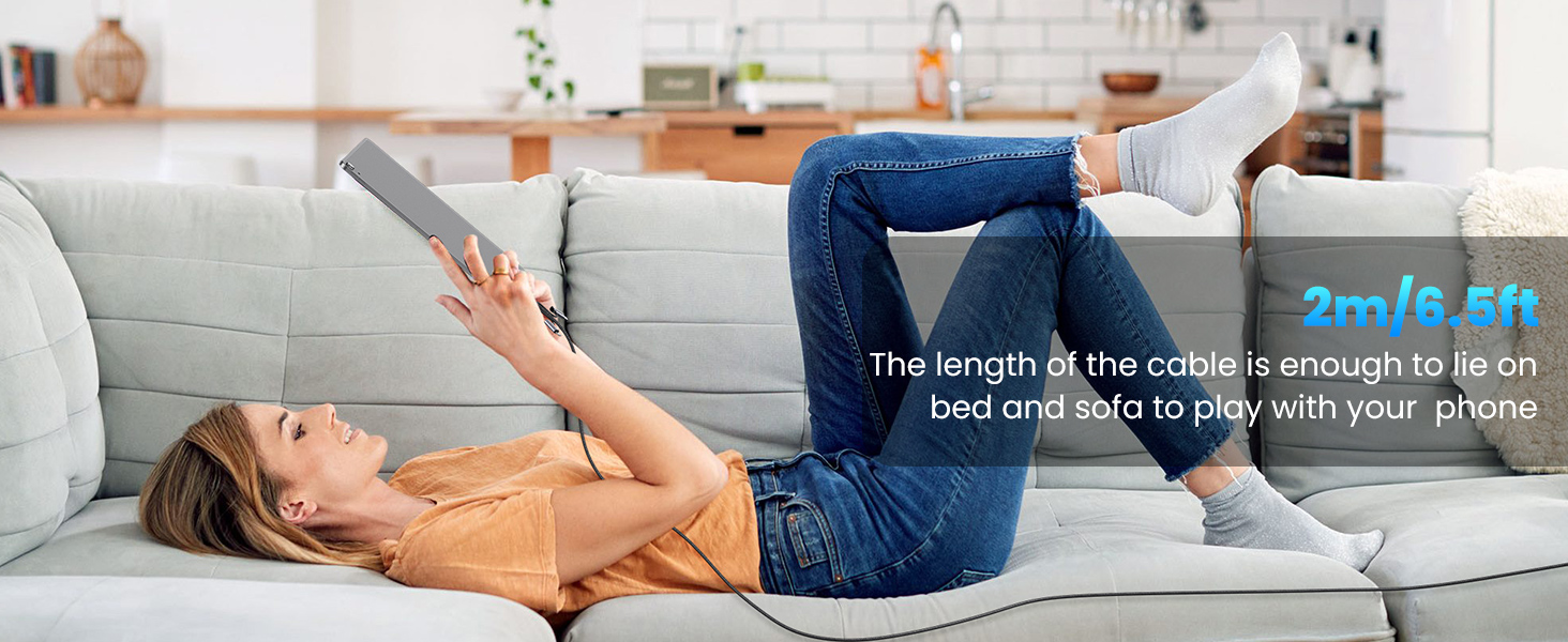 6 in 1 Charger Cable Nylon Braided