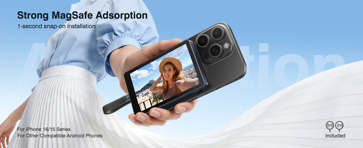 phone vlog selfie monitor screen