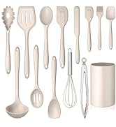 LIANYU 14 Pcs Kitchen Utensils Set with Holder, Silicone Cooking Utensils Spatula Set, Heat Resis...