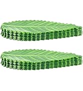 Operitacx 200pcs Artificial Leaf Sushi Plate Decoration Fake Green Leaves Sashimi Serving Tray Su...