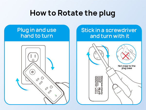 360° rotating multi outlet wall plug