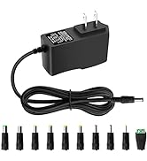 Arkare 12V 1A AC/DC Power Supply Adapter 12Volt Replacement Power Cord Wall Charger AC 100V-240V ...