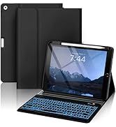 OYEEICE ipad 5th generation case with keyboard-Backlit Wireless Detachable Folio Keyboard Cover 